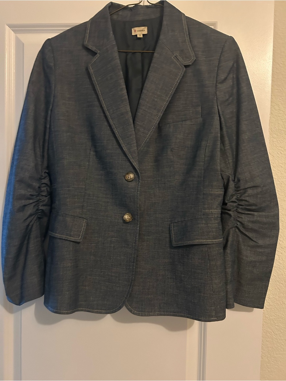 Daniel Cremieux Women's Denim-Style Navy Blazer